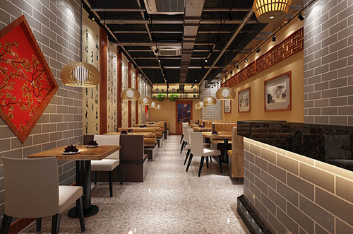 福建传统中式餐厅餐馆装修设计效果图