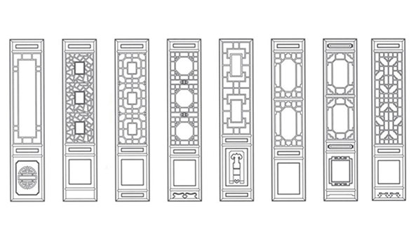 福建喜迎门中式花格CAD设计图样式大全