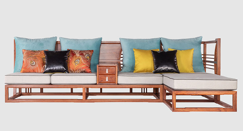 福建中式家居装修实木沙发组合家具效果图