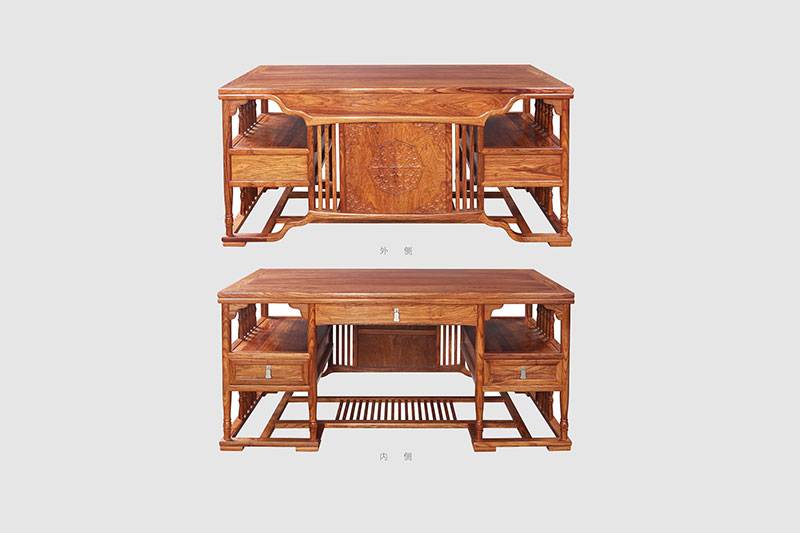 福建中式家居装饰书房桌椅组合家具效果图